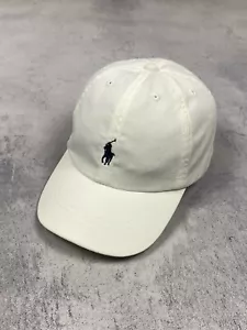 Vintage Polo Ralph Lauren Hype Cap Hat White Embroidered Logo Ladies Woman - Picture 1 of 8