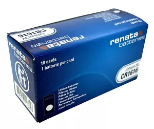 Wholesale 10 x RENATA CR1616 3V Lithium Swiss Based Button Coin Cell Batteries - Picture 1 of 2