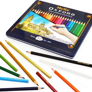 Oxford Colouring Pencils in Metal Tin (Pack of 24) - Picture 1 of 12