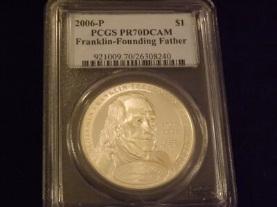 2006-P   $1   Franklin Founding Father       PCGS PR 70 DCAM - Image 1 of 2