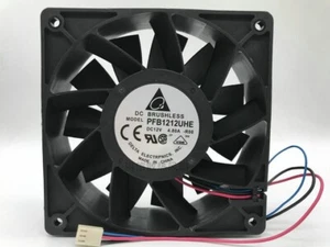 DELTA PFB1212UHE -R00 DC12V 4.80A 120mm high air volume cooling fan 3pin - Picture 1 of 3