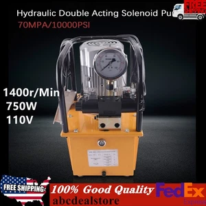 750W 7L Double Acting Electric Hydraulic Pump Power Pack 10000 PSI Capacity - Picture 1 of 14