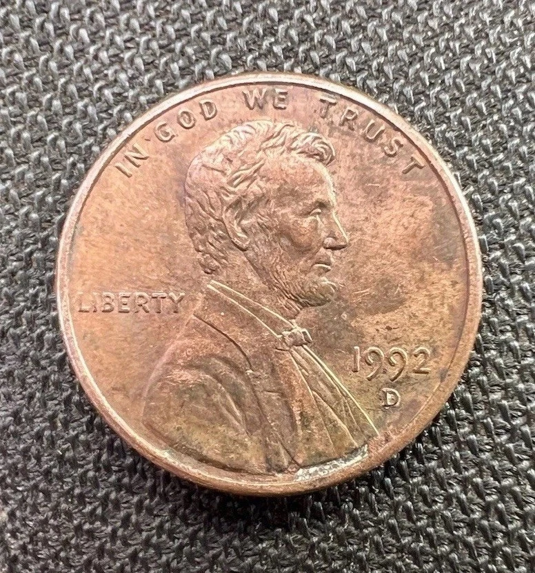 1992 D Lincoln Memorial Penny Close AM DDO DDR Variety Mint Error Rare GEM Fine - Image 1 of 2