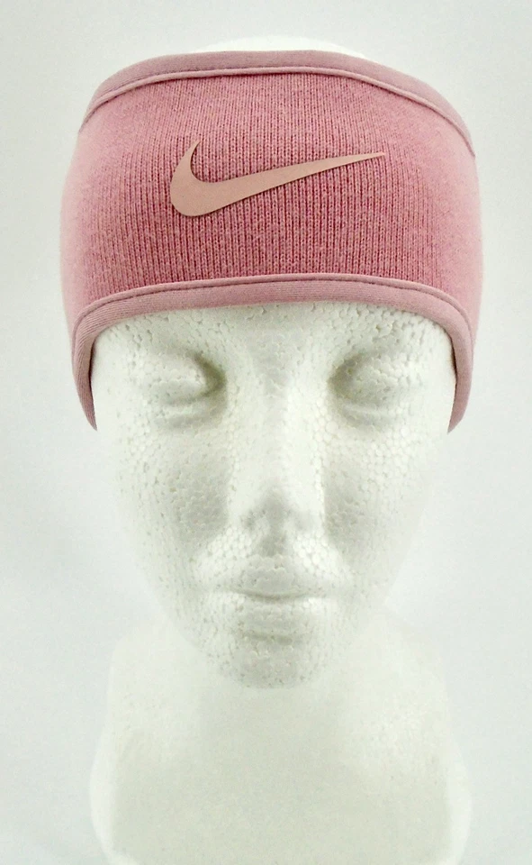 Faixa de cabeça Nike feminina de malha clássica quente esmalte rosa/esmalte rosa - Imagem 1 de 4