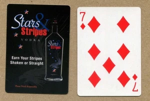STARS & STRIPES VODKA. Seven of Diamonds, SWAP PLAYING CARD - Picture 1 of 3