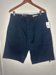 Volcom Men's Frickin Regular Chino Short Size 34 Navy New With Tags - Picture 1 of 9