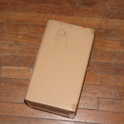 Aplique linterna de pared moderna de 1 luz con campana pantalla de vidrio transparente gris cepillado Foto 1 de 4