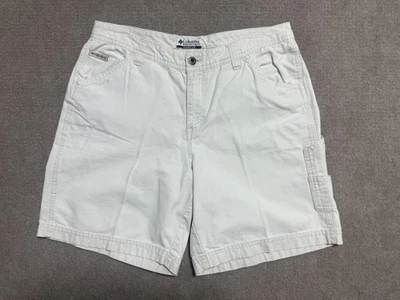 Pantalones Cortos Columbia Mujer 12 Blanco Carga Exterior 100% Algodón Multi Bolsillo Senderismo Foto 1 de 4
