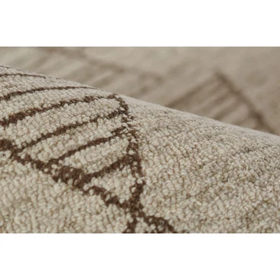 Alfombra geométrica de lana acolchada a mano Momeni Teppe Foto 1 de 4