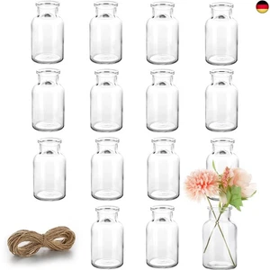 Lannvan Mini Glasvasen - 15er Set Kleine Vasen für Tischdeko Hochzeit - Deko  - Bild 1 von 7