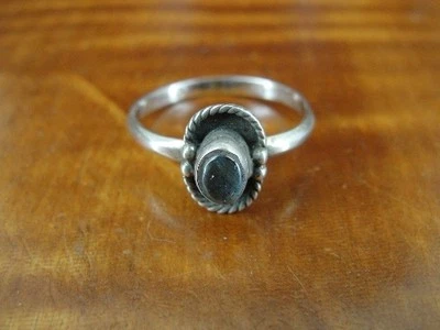 Anillo Piedra Labradorita Plata de Ley 925 Talla 6 1/2  Foto 1 de 2