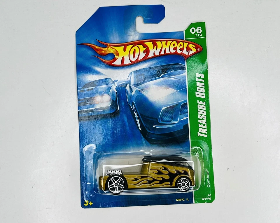 2008 Hot Wheels #166 HW Treasure Hunt 6/12 QOMBEE Gold/Black w/Chrome PR5 NEW - Image 1 of 4