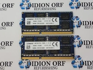 Set of 2 Kingston 8gb DDR3 Laptop RAM 1600 MHz 2rx8 KN2M64-ETB, SKU 14691 - Picture 1 of 1
