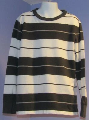 Camiseta a rayas Urban Pipeline blanca/marrón/gris para niños S Foto 1 de 4