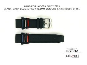 Authentic Invicta Bolt 27229 Black Silicone 36.8MM Watch Band - Picture 1 of 3