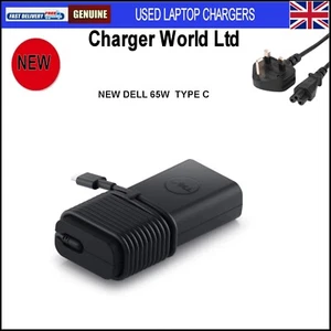 (New) Original Dell Latitude Laptop 65W Type-C Adapter Charger With Power Lead - Picture 1 of 3