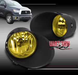 07-13 TOYOTA TUNDRA/08-11 SEQUOIA BUMPER DRIVING FOG LIGHT LAMP YELLOW W/HARNESS - Picture 1 of 4