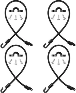 4 Pack 12" Fishing Rod Straps Boat Deck Mount Rod Connector Boat Tie Down Straps - Picture 1 of 7