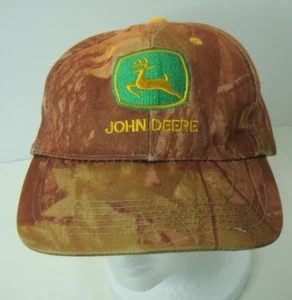 John Deere Brown Camo Hat Baseball cap Man Woman Ladies Tractor - Picture 1 of 8