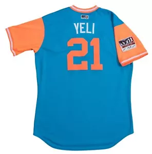 Christian Yelich Game Used First Ever Players Weekend Jersey "YELI" MLB Auth - Picture 1 of 7