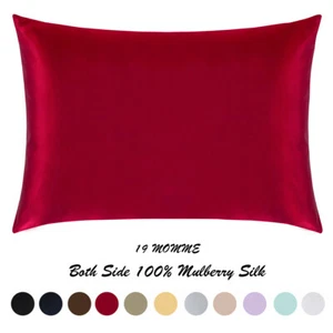 100% Pure Mulberry Silk Pillowcase Ultra Soft King Queen Cushion Cover 19 Momme - Picture 1 of 26