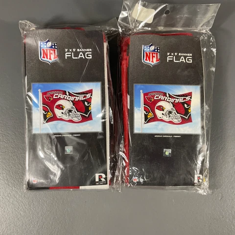 Arizona Cardinals NFL Football 3' x 5' Banner Flag Red Team Logo Sports LOT OF 2 Cover