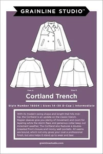 Trench Cortland - Patrón de costura - Grainline Studio - Tallas 14-30 - Intermedio - Imagen 1 de 2