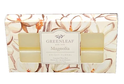 Barra de cera perfumada Greenleaf Magnolia 2,6 oz 6 bloques nueva floral brillante Foto 1 de 4