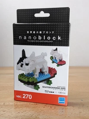 Blocos de construção Nanoblock NBC 270 skate cão 130 peças - Imagem 1 de 2