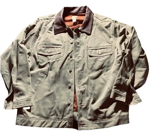 Chaqueta De Colección Marlboro Sun Moon Tareas LG Marrón Granja Camionero Forrada Cuello de Cuero - Imagen 1 de 11