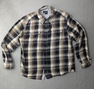 Camisa de franela Marmot para hombre XL manga larga botón algodón poliéster a cuadros - Imagen 1 de 14