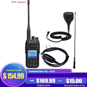 Retevis RT3S Digital Ham Radio DMR GPS Dual Band TDMA Walkie Talkie 5W &ACCS - Zdjęcie 1 z 13