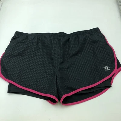 Mujer Umbro Running Shorts Negro/Rosa Oscuro Talla XL Foto 1 de 4