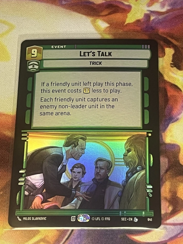 Let's Talk (Foil) - 641 - Secrets of Power - Star Wars Unlimited NM/M SHIPS NOW - Image 1 of 1