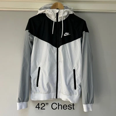 Nike Sportswear Windrunner Jacket Retro White Black Gray Colorblock Windbreaker - Image 1 of 4