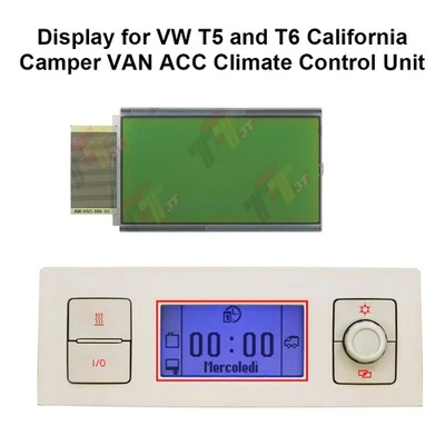 Display for VW T5 and T6 California Multivan Camper ACC Climate Control Unit - Image 1 of 4