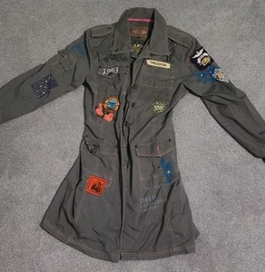 Vestido Camisa o Chaqueta Doble D Rancho Freedon Militar Abotonada RARO BOHO Talla L - Imagen 1 de 21