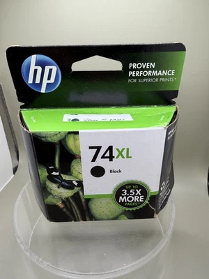 Подлинный HP 74XL черный совершенно новый чернильный картридж, запечатанный в коробке - Изображение 1 из 4
