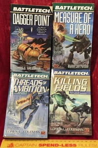 LOT OF BATTLETECH NOVELS DAGGER POINT MEASURE OF A HERO THREADS OF AMBITION +++ - Picture 1 of 4