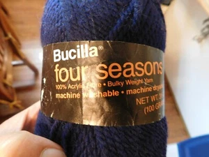 BUCILLA  FOUR SEASONS NAVY  BULKY YARN, 3.5 OUNCES - Picture 1 of 4