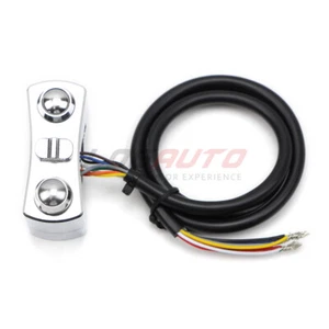 For Kawasaki Motorcycle 25mm Handlebar Switch Control Horn Start Button Chrome - Picture 1 of 10