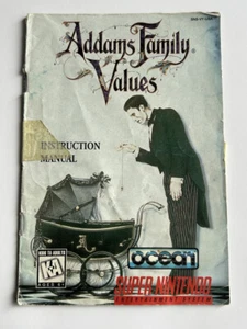Authentic Super Nintendo SNES Instruction Manual Addams Family Values Book - Picture 1 of 1
