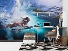 3D Ozean Surfen Surfbrett Frauen Tapete Wandgemälde Fototapete Wandaufkleber