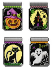 Crafting Spark Counted Cross-Stitch Kit "Halloween Jugs" 170CS - Picture 1 of 1