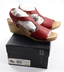 Naturalizer Women's 9.5M Minx-N Red Cowgirl Wedge Sandals Shoes - Picture 1 of 10