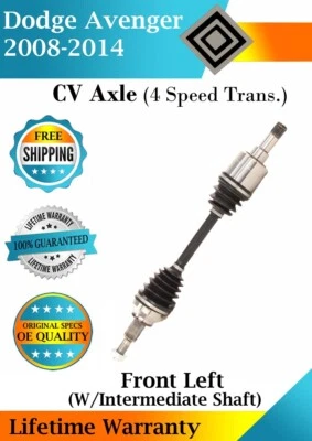 Nuevo eje CV delantero izquierdo original para Dodge Avenger 2008-2014 2,4 L 2,7 L garantía de por vida. Foto 1 de 4