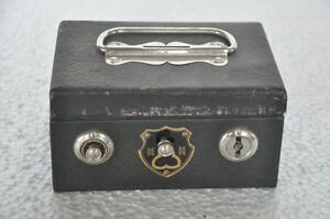Vintage Iron Handcrafted Saving Safe Unique Litho Tin Box , Japan?