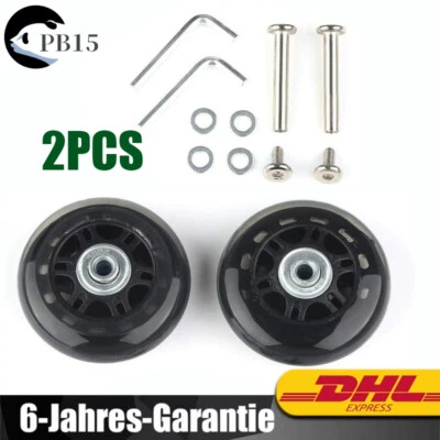 Gepäck Ersatzräder Ersatz Räder Gummi Gepäckkoffer Rad Lenkrollen Schwarz70x24mm - Bild 1 von 4