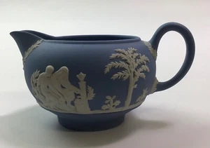 Wedgwood - Jasperware Creamer - Vintage - Blue & White - Picture 1 of 12