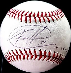 Felix Hernandez signed OML Baseball with Inscription Cy Young 2010 Comes PSA/DNA